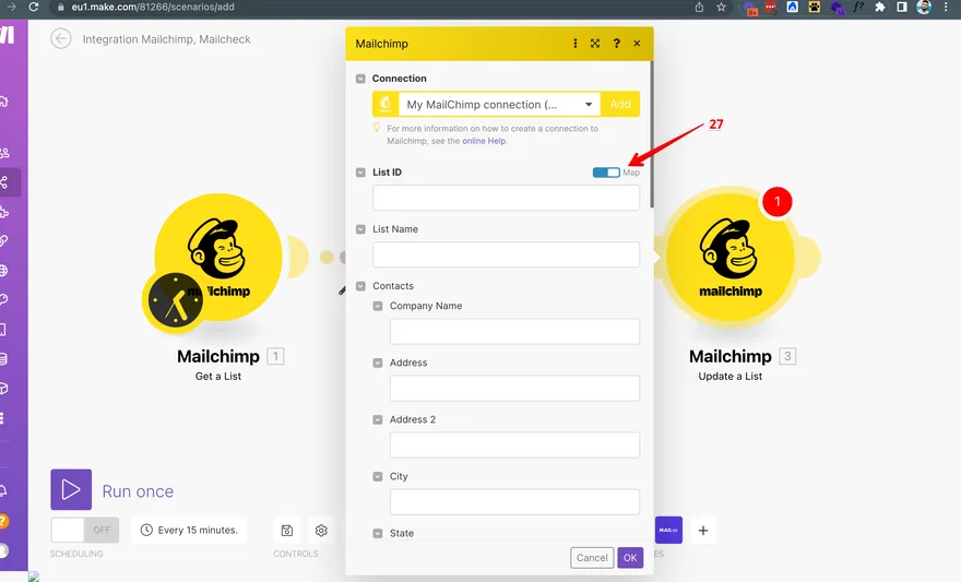 mailchimp connection