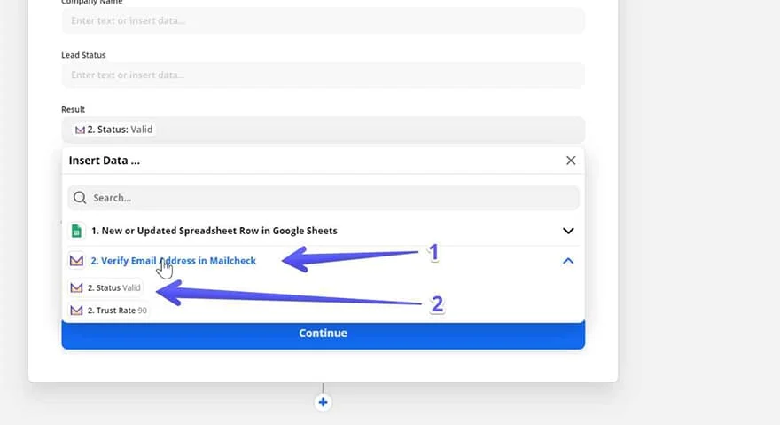 insert data to form