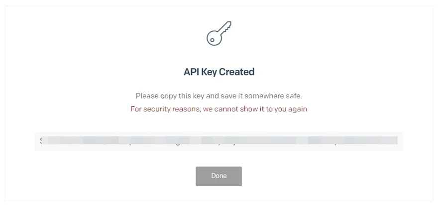 copy api key